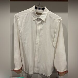 Men’s Burberry Slim Fit Stretch Cotton Shirt Size Large